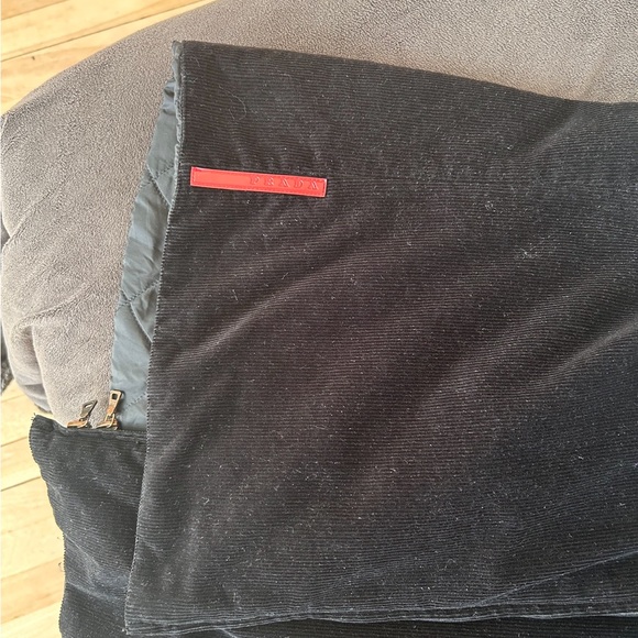 Prada Corduroy No-Sleeve Zip Up Sweater - Picture 5 of 9